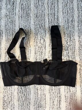 DKNY Black Sheer Underwire Bra 38C New